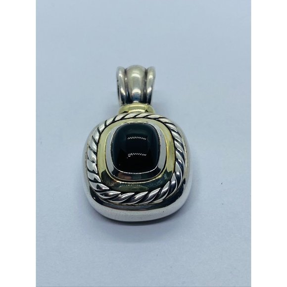 David Yurman 925 Silver 585 Gold Black Onyx Iconic Albion Enhancer
